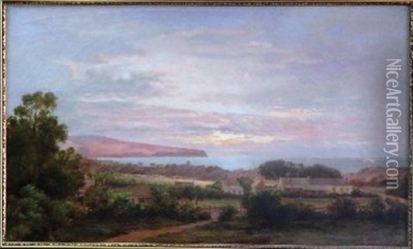 Normanville - Second Valley South Australia Oil Painting - Edward H. Davies