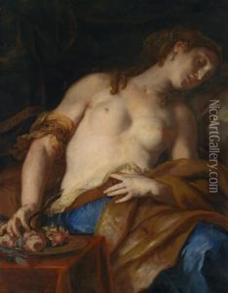 Cleopatra Oil Painting - Johann Michael Rottmayr
