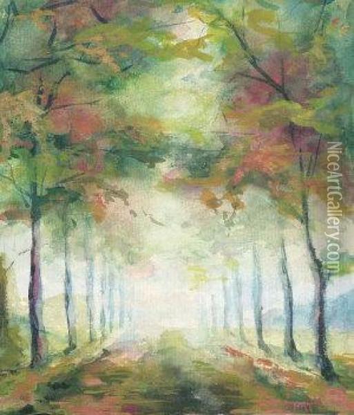 Avenue Of Trees Oil Painting - Jacob Henricus Maris