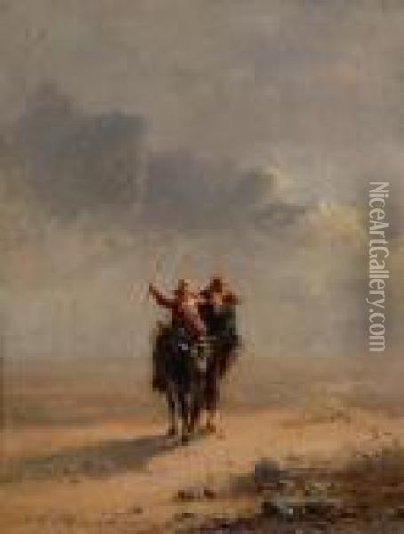 The Donkey Ride Oil Painting - Samuel Walters