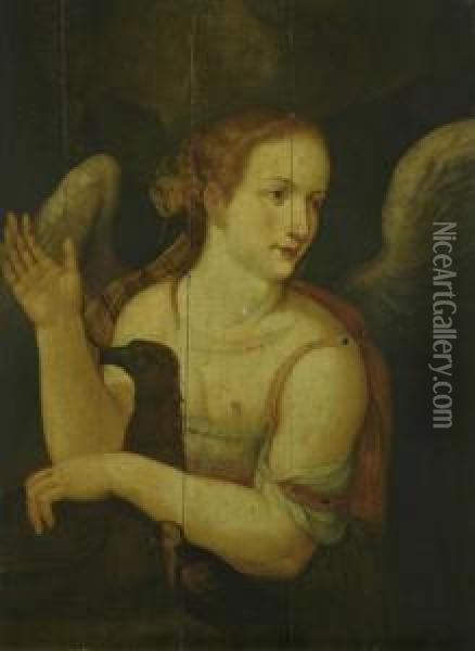 Engel (einer Verkundigung?) Oil Painting - Master Of The Prodigal Son
