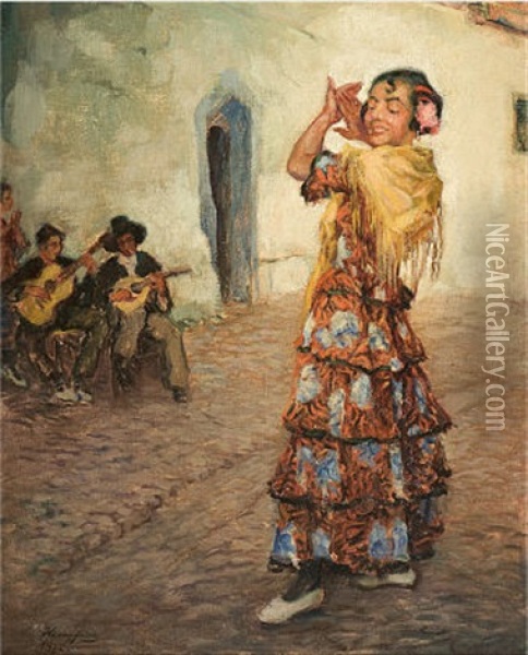 Spanische Zigeunerin Oil Painting - Wilhelm Hempfing