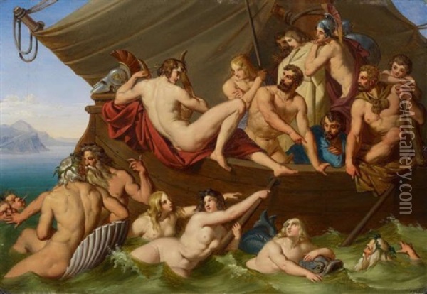 Orpheus Und Die Argonauten Oil Painting - Joseph Robert von Langer