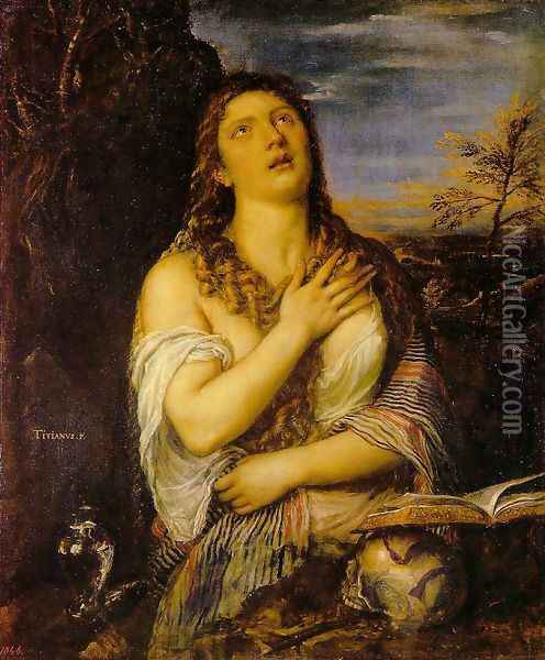 Penitent Mary Magdalen 1560s Oil Painting - Tiziano Vecellio (Titian)