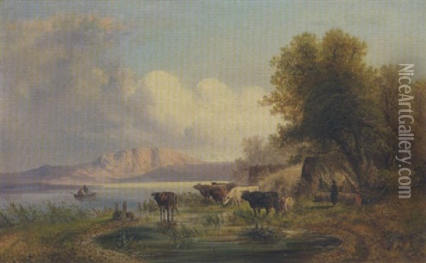 Am Starnberger See Oil Painting - Gustav Barbarini