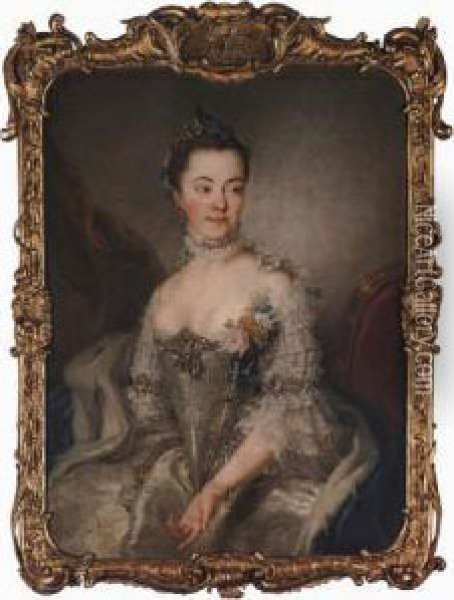 Princess Charlotte Amalie Wilhelmine Von Schleswig Oil Painting - Stefano Torelli