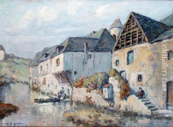 Village De Bourgogne Oil Painting - Ludovic Gignoux