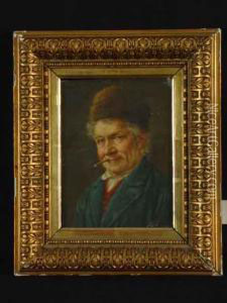 Mann Mit Zigarillo Oil Painting - Georg Roessler