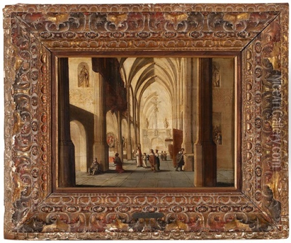 Interior De Una Iglesia Oil Painting - Hans Jurriaensz van Baden
