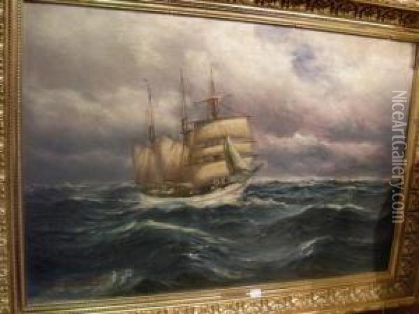 Marine Scene Oil Painting - Alfred Jensen