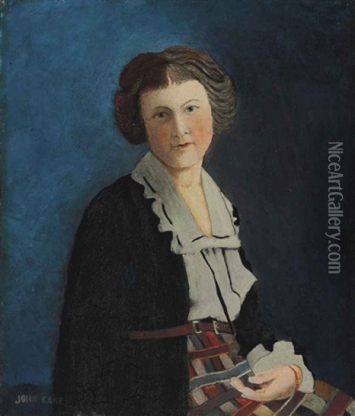 Portrait Of A Girl Oil Painting - John Kane