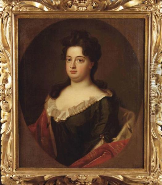 Portrait Of Anne, Queen Of Great Britain Oil Painting - Sir Godfrey Kneller