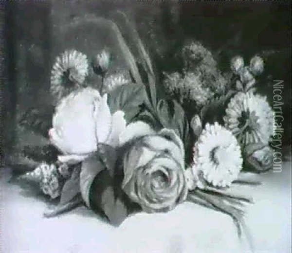 Blumenstilleben Oil Painting - Marinus Adrianus Koekkoek