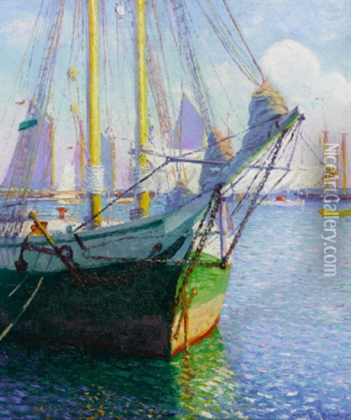 Riding The Tide, Provincetown Oil Painting - Gerrit Albertus Beneker