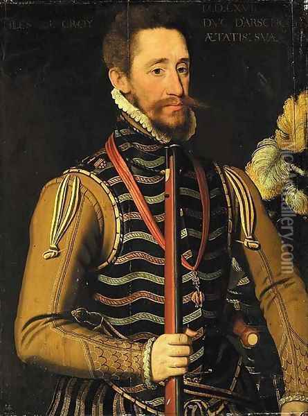 Portrait of de Philip III von Croy, Duke of Aarschot (1526-1595) Oil Painting - Anthonis Mor Van Dashorst