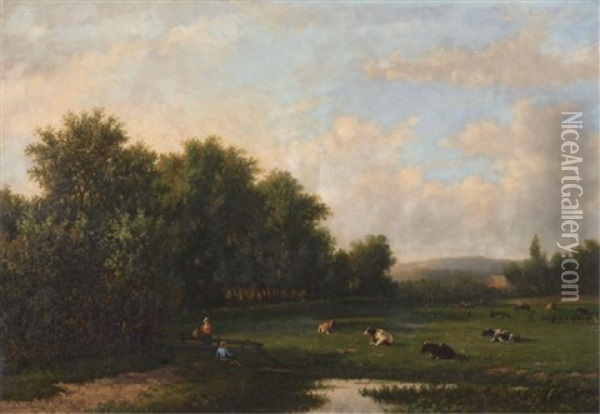 Early Summer Morning Oil Painting - Jan Frederik Van Deventer