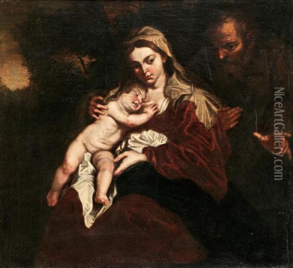 Hans Efterfoljd, Den Heliga Familjen Oil Painting - Sir Anthony Van Dyck