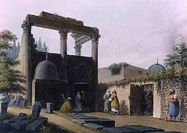 Mosque at Latachia Plate 1 in Syria from Views in the Ottoman Dominions 1810 Oil Painting - Luigi Mayer