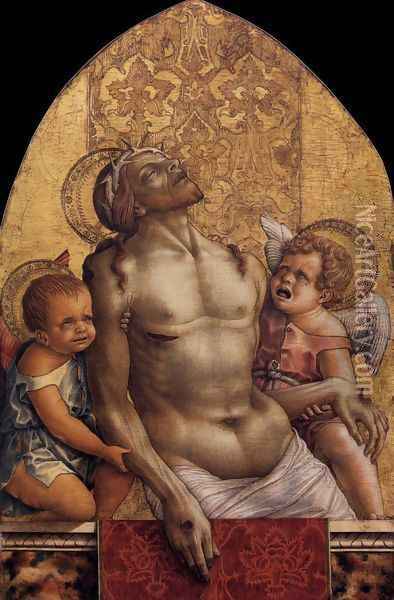 Pieta c. 1470 Oil Painting - Carlo Crivelli