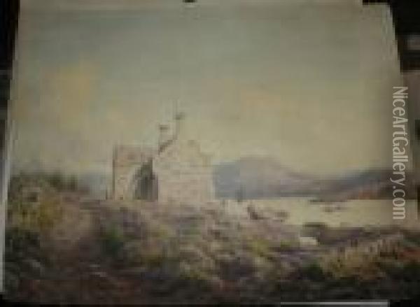 Te Gwyn Ferry N. W Oil Painting - Cornelius Varley