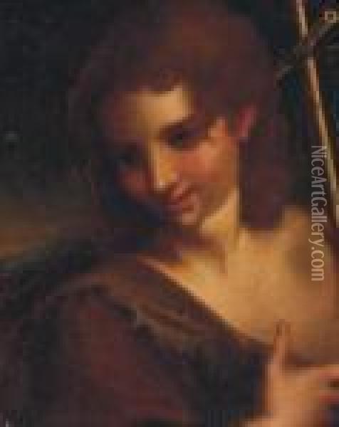 Saint John The Baptist Oil Painting - Correggio, (Antonio Allegri)