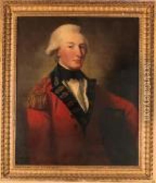 Portrait Of Captain Donald Campbell Oil Painting - David Martin