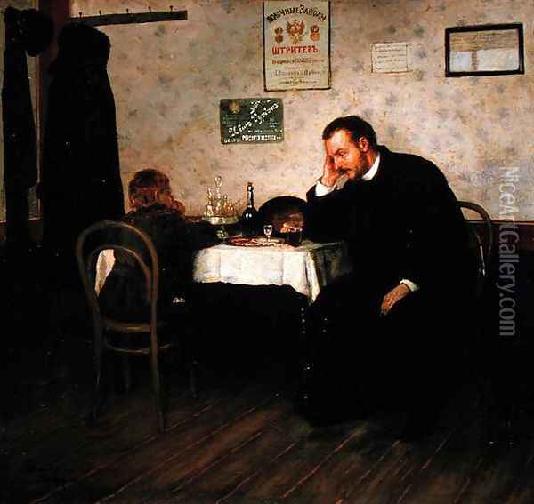 Orphaned Oil Painting - Baron Mikhail Petrovich Klodt von Jurgensburg