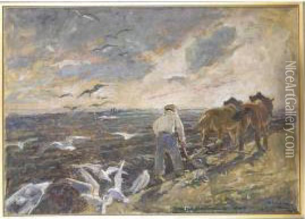 Le Laboureur Oil Painting - Lucien Simon