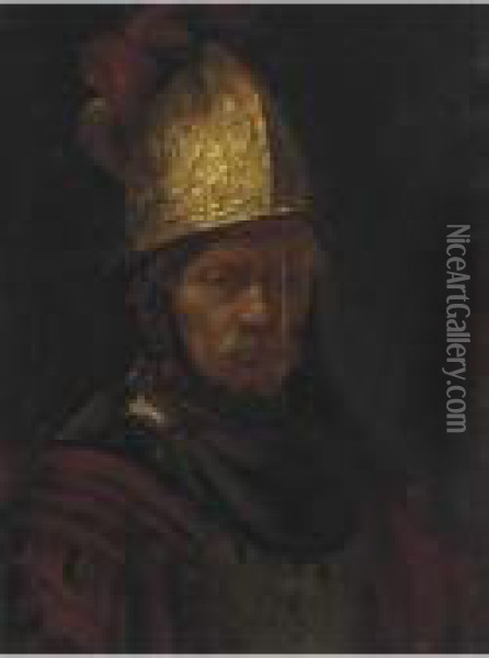 The Man With The Golden Helmet Oil Painting - Rembrandt Van Rijn