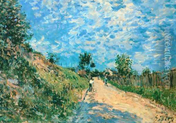Hill Path Oil Painting - Alfred Sisley