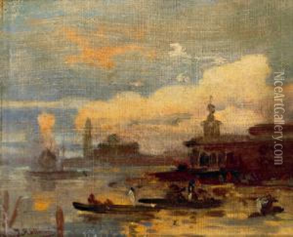 In Venedig Oil Painting - Julius Rollmann