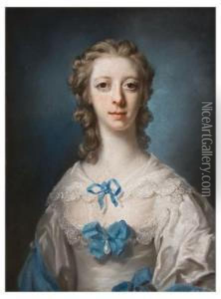 Portrait Of The Hon. Mrs. George Burges Oil Painting - Francis Coates Jones