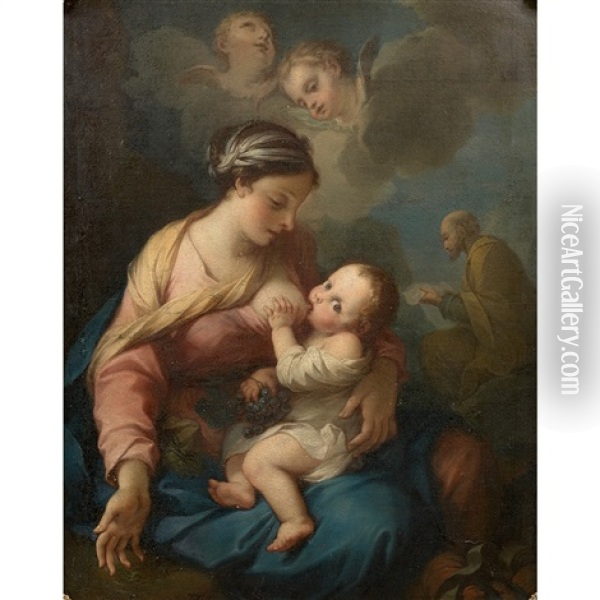 Sainte Famille Et Des Anges Oil Painting - Jean-Baptiste van Loo