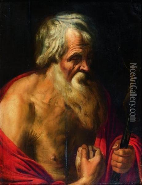 Saint Jerome Penitent Oil Painting - Artus Wollfort