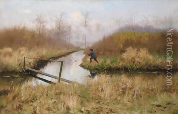 Le Chasseur Oil Painting - Emile Claus