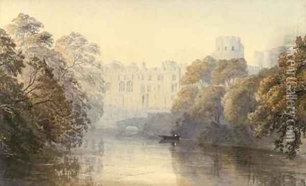Warwick Castle Oil Painting - Arthur Henry Enock