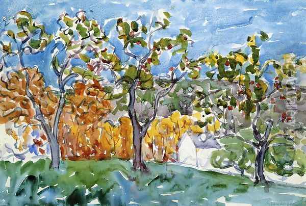 The Orchard Oil Painting - Maurice Brazil Prendergast