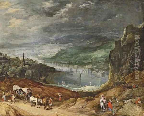 Circle of Jan Breughel II (Antwerp 1601-1678) Oil Painting - Josse de Momper