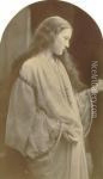 The Guardian Angel (hatty Campbell) Oil Painting - Julia Margaret Cameron