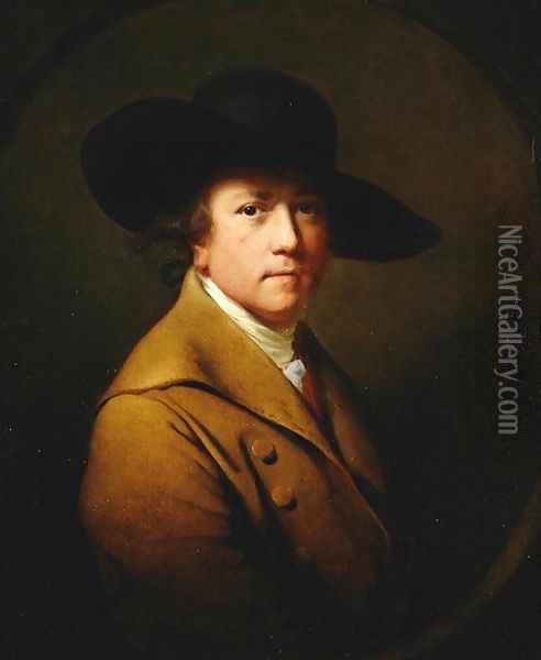 Self-Portrait, c.1780 Oil Painting - Josepf Wright Of Derby