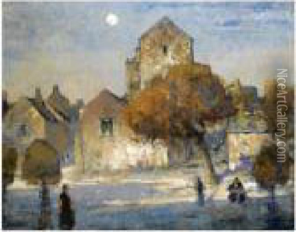 A Little Town In France Oil Painting - James Paterson