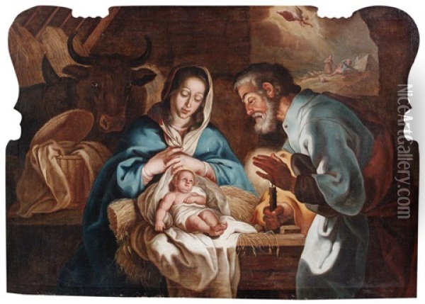 Anbetung Des Christuskindes Oil Painting - Abraham Bloemaert