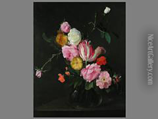Blumenstillleben In Vase Oil Painting - Jan Philip van Thielen