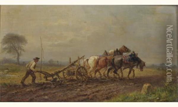 Scene De Labour Oil Painting - Eugene Charpentier