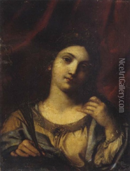 Sainte Martyre (sainte Catherine De Sienne?) Oil Painting - Francesco Giovanni Gessi