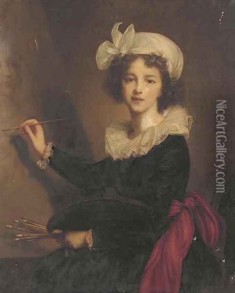Self portrait Oil Painting - Elisabeth Vigee-Lebrun