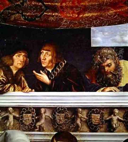 Emperor Maximilian and Sixtus Oelhafen Oil Painting - Lucas The Elder Cranach