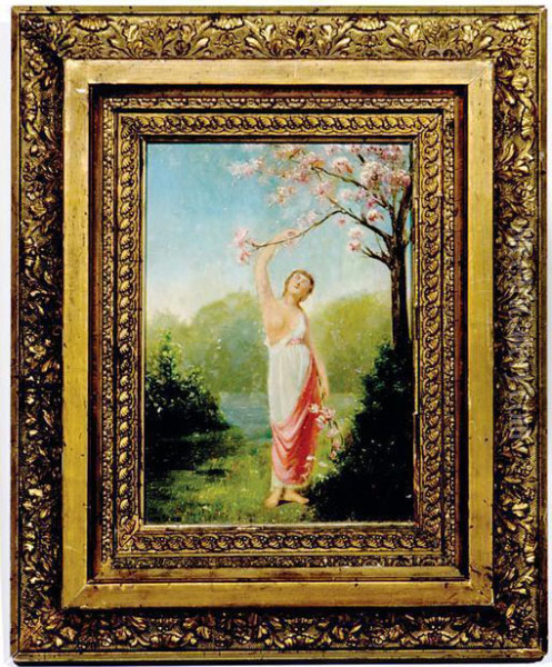 Spring With Classical Beauty Oil Painting - Jean Benner
