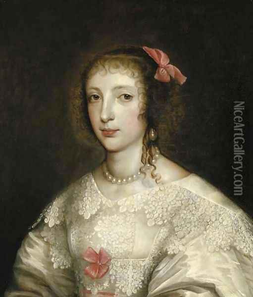 Portrait of Queen Henrietta Maria Oil Painting - Remigius Van Leemput