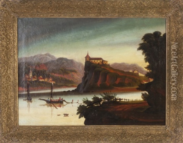 Castles On The Rhine Oil Painting - Thomas Chambers